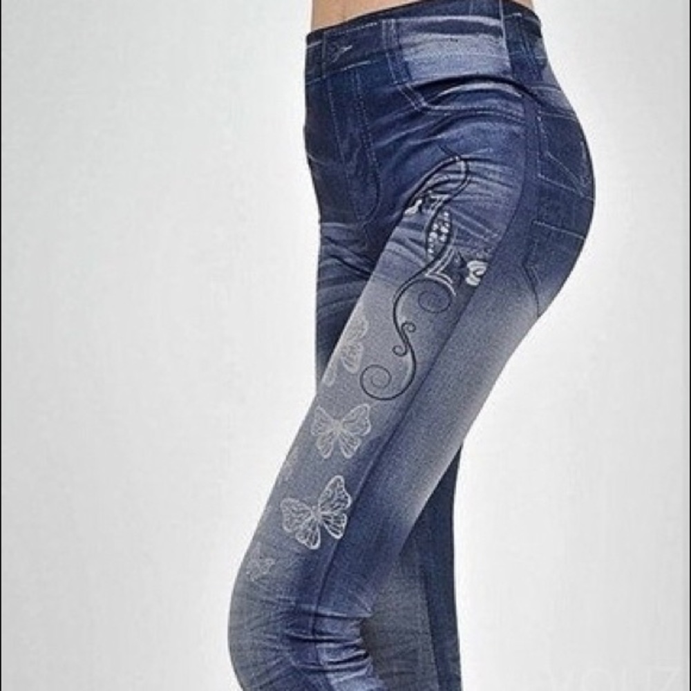 Butterfly print jeggins